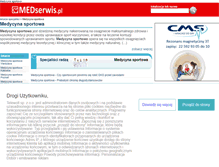 Tablet Screenshot of medycynasportowa.medserwis.pl