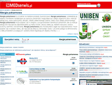 Tablet Screenshot of alergiapokarmowa.medserwis.pl
